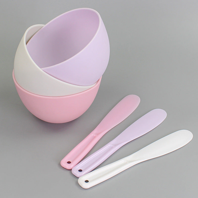 Beauty tool tpr silicone-like mask bowl, soft large bowl with 13cm opening, mask mixing stick, stirring and applicator pp large stick