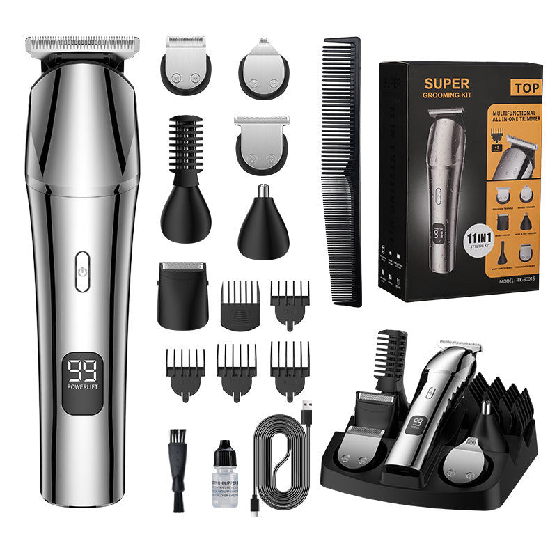 Electric hair clipper multifunctional set - quick charge, full body washable, precision trimming, beard trimmer, home hair clipper - cross-border e-commerce