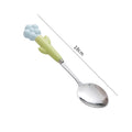 Blue sunflower pointed spoon