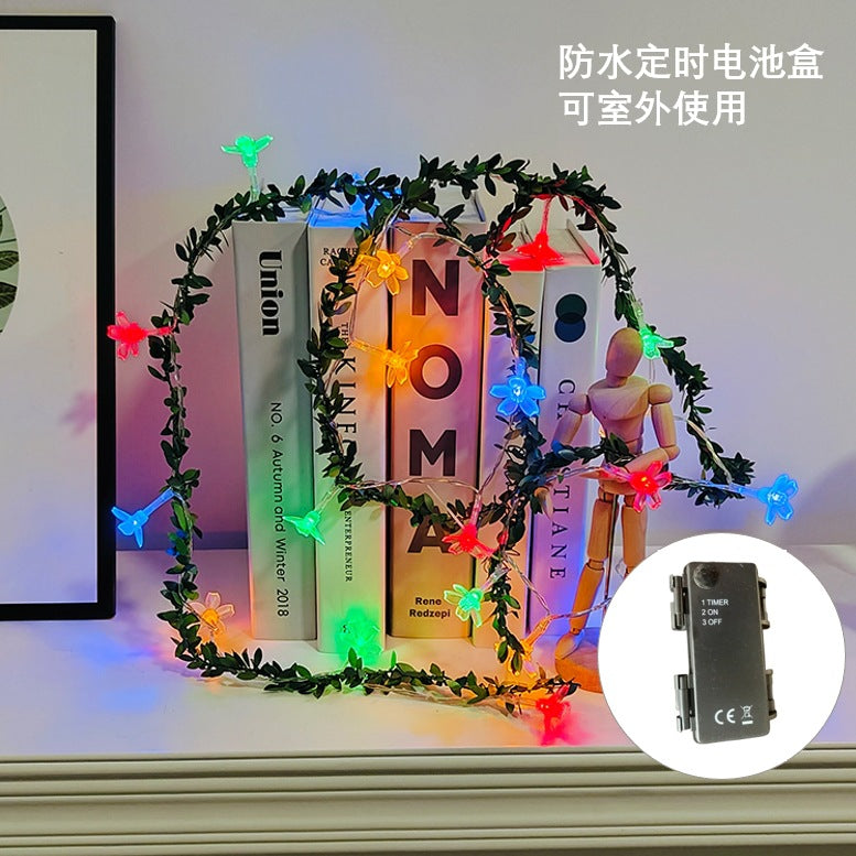 LED cherry blossom light string camping atmosphere light string small colorful lights flash birthday room arrangement stall light strip decoration