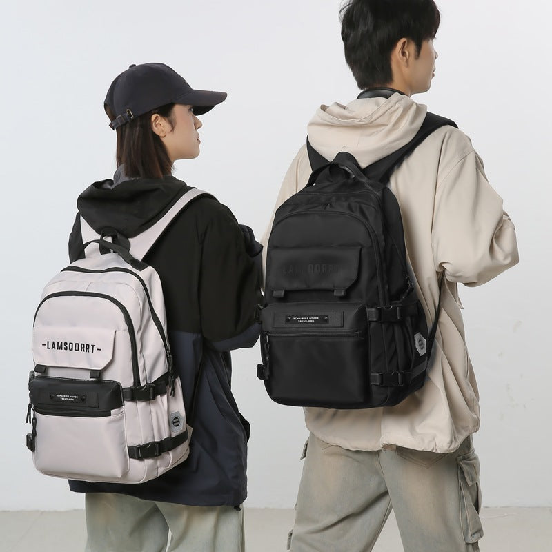 Cross-border wholesale student schoolbags Large capacity multi-layer light casual backpacks Male junior high school student schoolbags