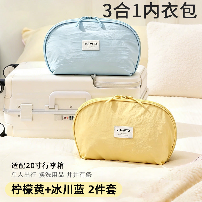 Underwear storage bag travel portable underwear socks storage bag three-in-one travel pack special handy gadget for underwear