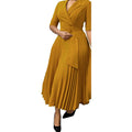 D3291 women's foreign trade dress,  autumn/winter new arrival, ol style fashion suit collar pleated waist plus size african dress
