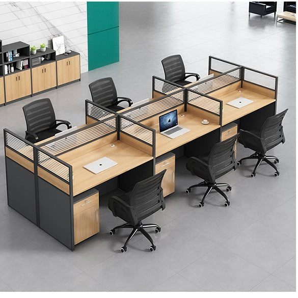 Executive office desk and chair set, four-seat partition, minimalist modern screened workstation, office computer desk for employees