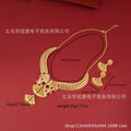 Middle eastern fashion trend star fan earring pendant necklace set - elegant, luxurious, and exquisite for women