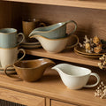Retro ceramic sauce boat western food steak juice bucket cup teppanyaki black pepper tomato juice ceramic handle cup seasoning