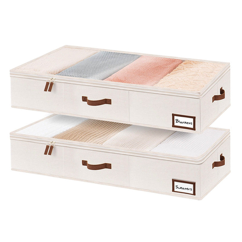 Bedside storage box Flat and short finishing box Foldable clothes quilt drawer dormitory storage toy storage