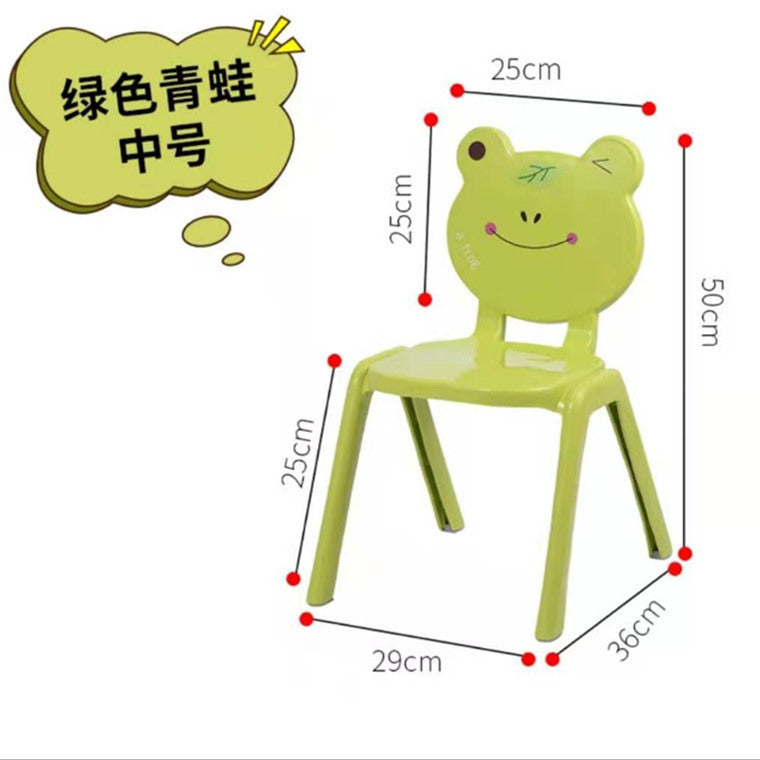 Cartoon thickened children's small chair kindergarten back chair home learning small stool non-slip baby plastic dining chair