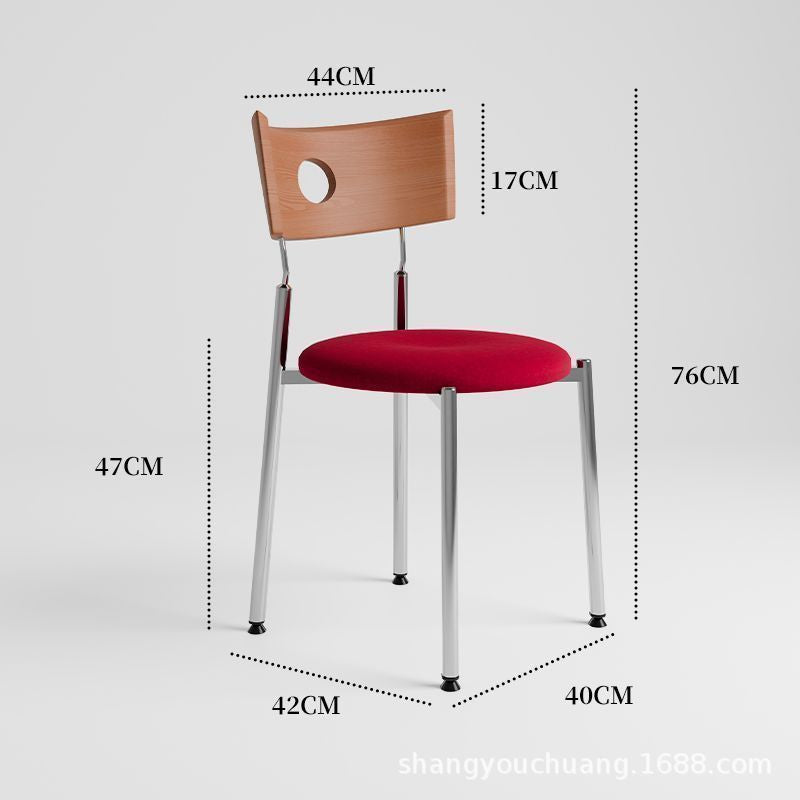 Used dining chairs, durable solid wood dining table and chairs, designer influencer minimalist high-end wabi-sabi style french retro chairs