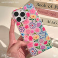 Suitable for apple 16promax niche all-inclusive mobile phone case iphone15 summer imd full screen flower protective cover