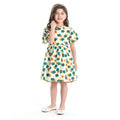 Korean style floral short-sleeve shirt set for kids - cotton casual outfit for boys and girls, matching family sets for siblings