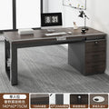 Modern home office desk computer table with chair, thickened desktop study table, office executive writing desk