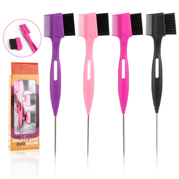New product removable replacement head edge control brush double-sided eyebrow brush steel needle pointed tail brush broken hair sideburns brush