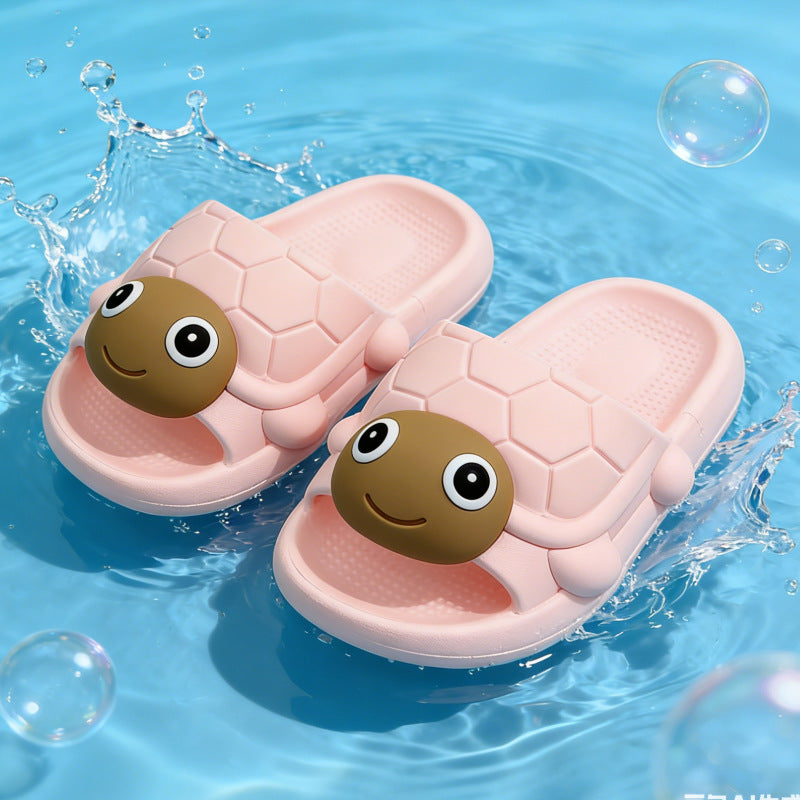 Turtle kids' slippers - cute  new design - summer indoor anti-slip bathroom slides for boys and girls - matching family set
