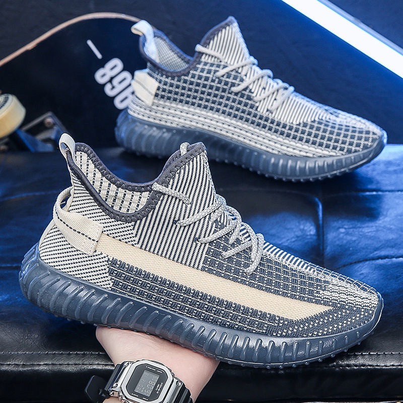350 ultra-lightweight yeezy sneakers - unisex, couple's style, viral flyknit breathable mesh shoes, running, casual, athletic, versatile, trendy