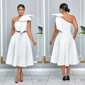 C7011 cross-border   independent station fashion women's solid color sexy formal dress new