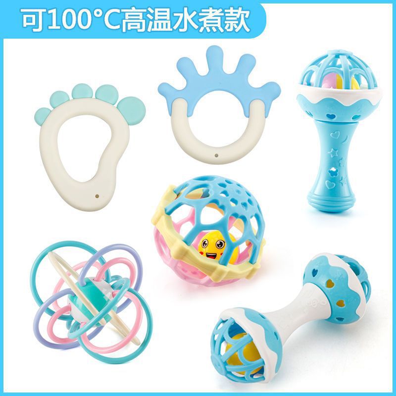Cross-border export newborn baby toys baby hand rattle boys and girls early education puzzle bell toothpaste bed bell accessories
