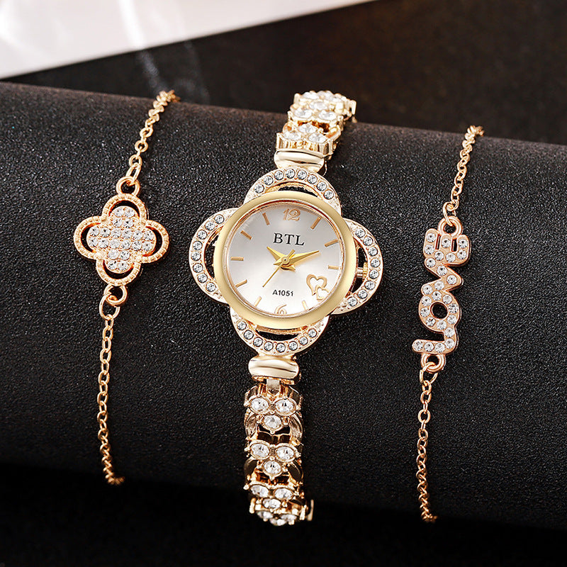Women's quartz bracelet watch suitfashion small dial watch jewelry douyin popular trendy diamond women's watch women's watch