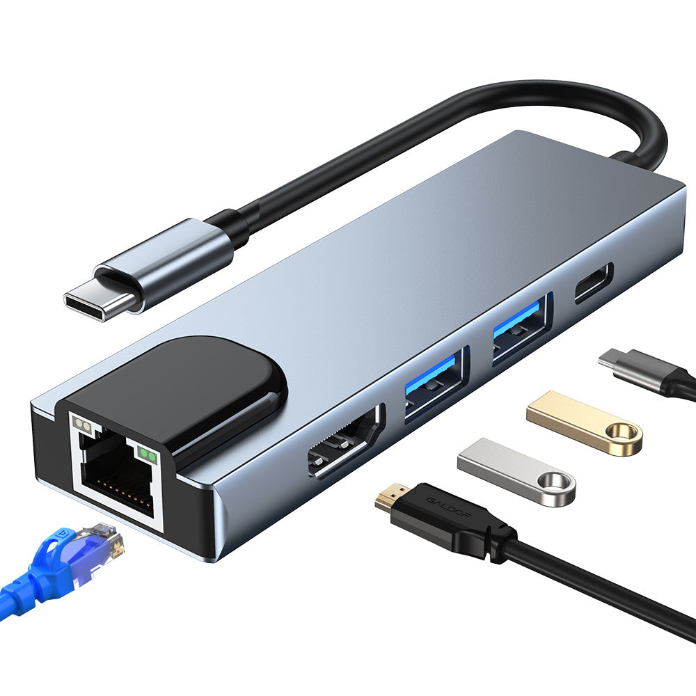 Amazon's best-selling type-c docking station rj45 gigabit network is suitable for macbook notebook usb docking station
