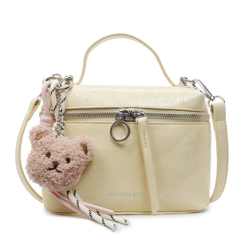 Cross-border burst pattern portable small bag women's 2025 summer new trendy lunch box bag niche shoulder messenger bag wholesale