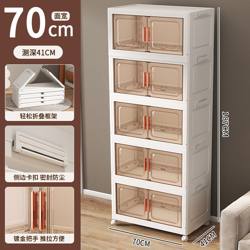 Installation-free folding storage cabinets, storage cabinets, household living room, toy cabinets, sorting boxes, storage boxes, kitchen lockers