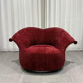 Clown lazy sofa single french cream style living room balcony design casual fabric rotate sofa chair for home