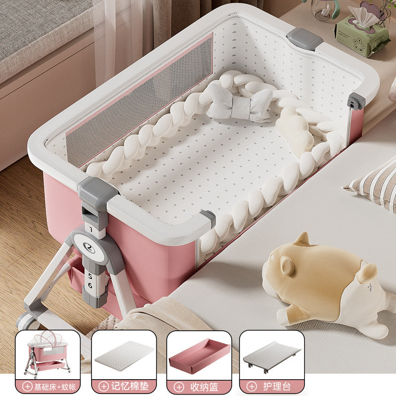 Baby crib - portable, foldable, multi-functional bassinet - newborn & toddler convertible bed