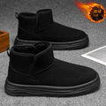 Northeastern snow boots for men winterfleece-linedheattech large cotton shoes for men fur all-in-one cold-proof bread shoes non-slipwaterproof