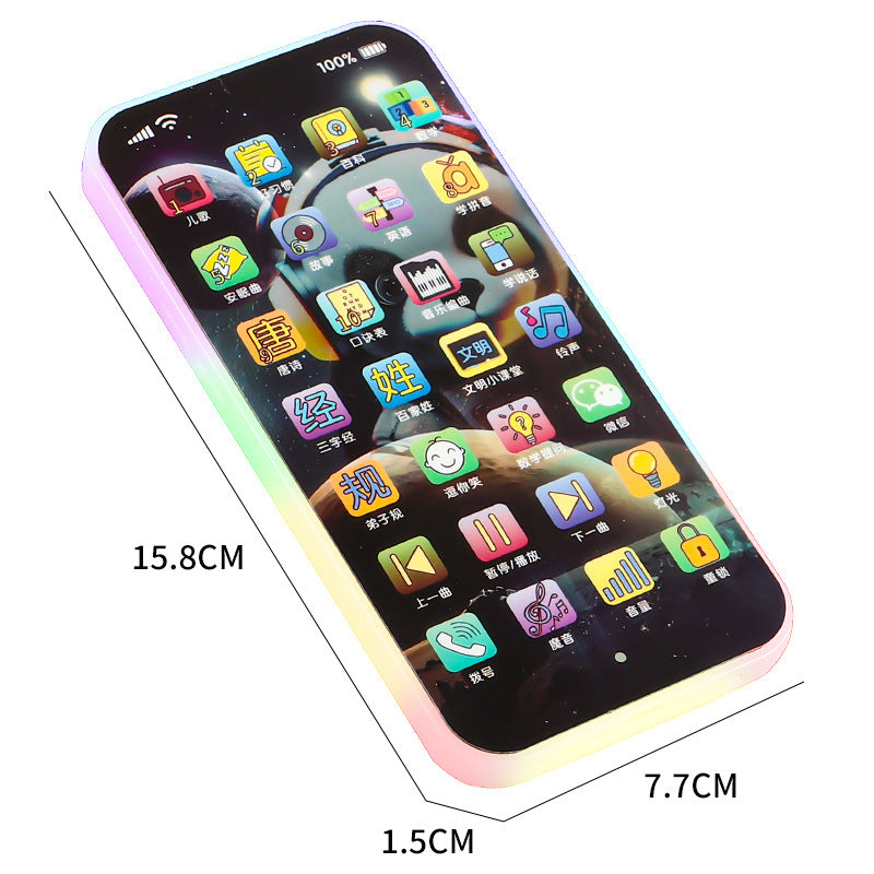 28-key kids story machine touch screen baby rechargeable multi-music early education mobile phone infant educational toy