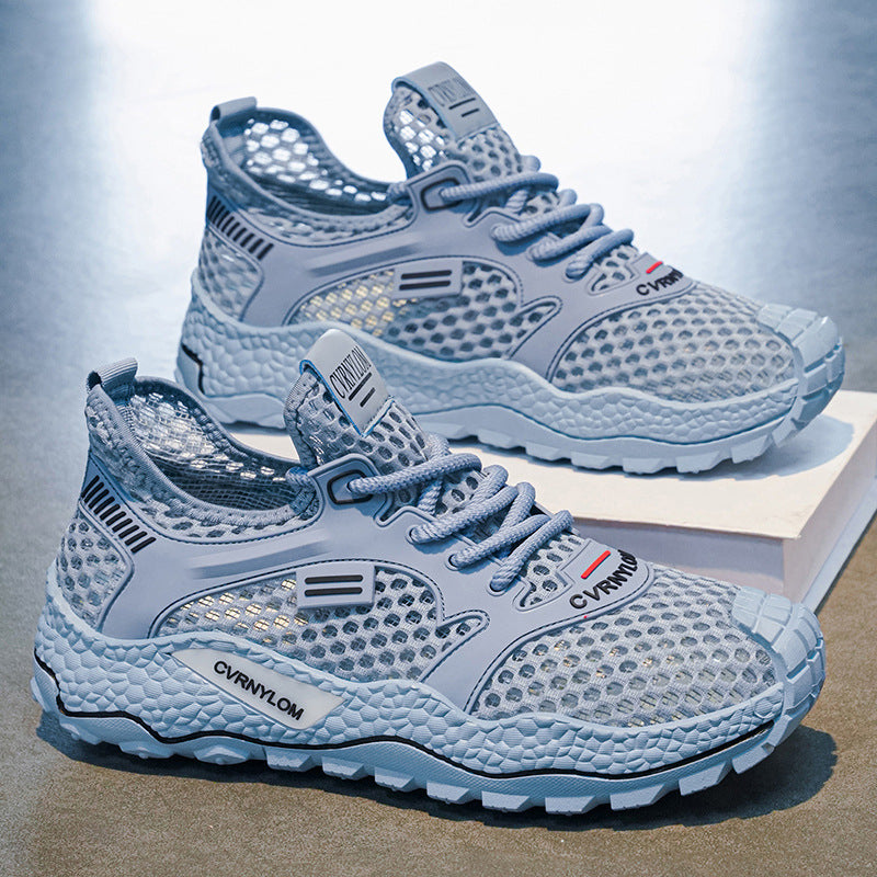 Men's summer mesh sneakers - breathable, soft sole, anti-slip running shoes - hollow-out casual shoes - versatile mesh shoes - trendy men's footwear