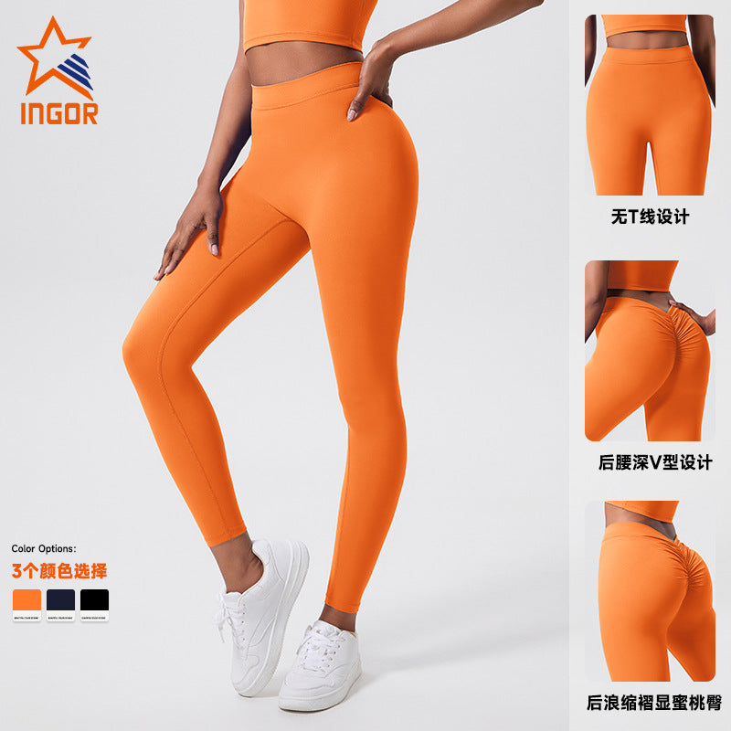 European and american cross-border beauty back yoga suit two-piece set high waist hip lifting running sports fitness suit suit women's wholesale