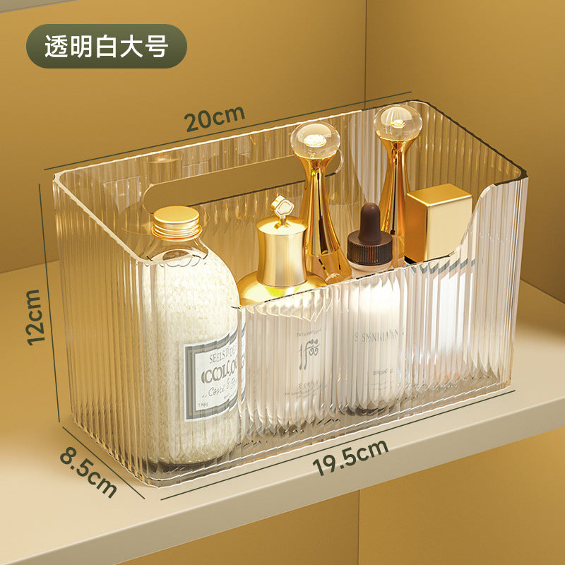 Bathroom mirror cabinet storage box wall-mounted storage rack punch-free bathroom sink toilet wall storage cabinet tube