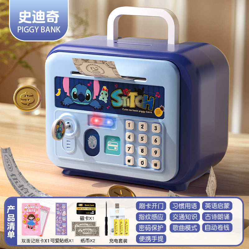 Nezha kids boys and girls piggy bank safe cabinet key password box savings coin storage storage