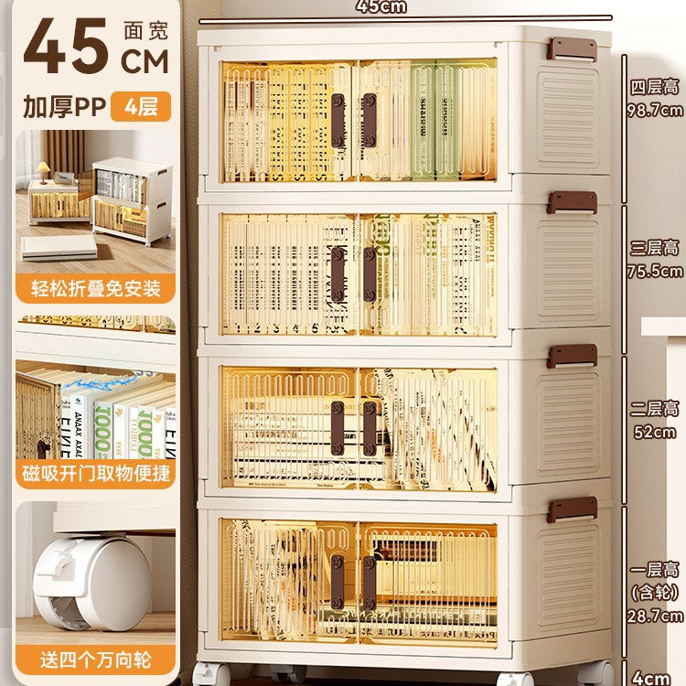 Book storage box Foldable box Storage cabinet Classroom student book storage box Transparent sorting storage box