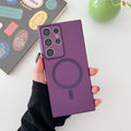 Suitable for samsung s25ultra frosted skin feel protective case s26 fine hole ice mist magnetic charging pc mobile phone case s23
