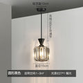 Modern minimalist bedroom bedside pendant light, simple bar counter entryway lighting, single-head suspension crystal chandelier