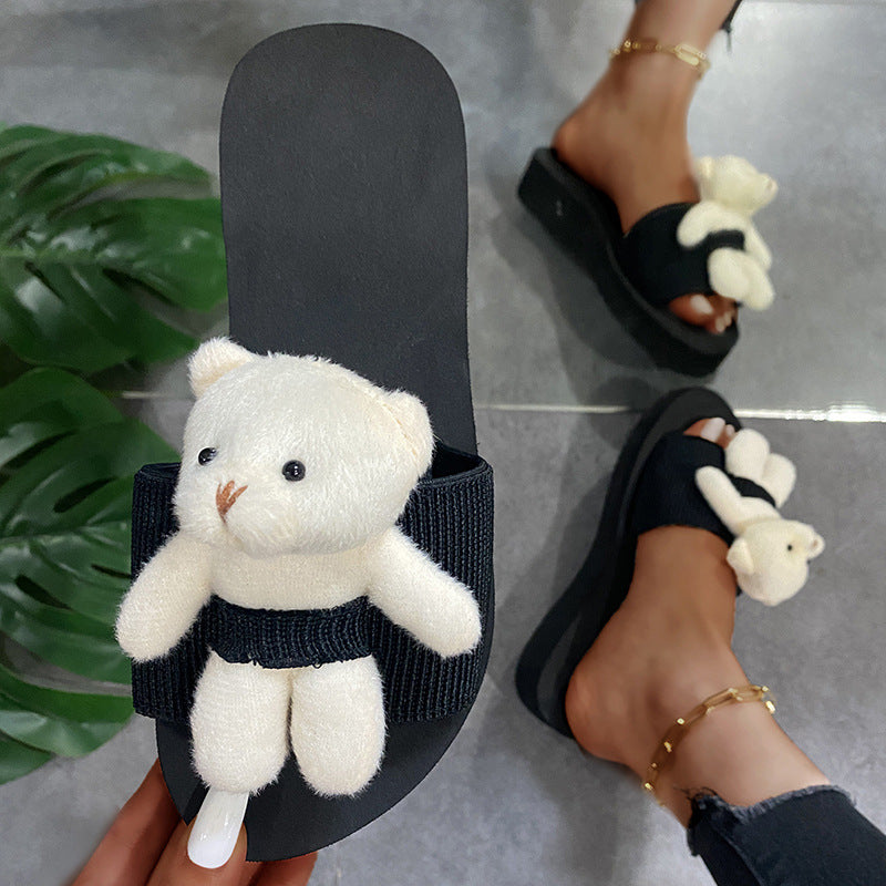 2024 european and american export plus size bear summer sandals women's platform slides beach shoes wholesale & dropshipping