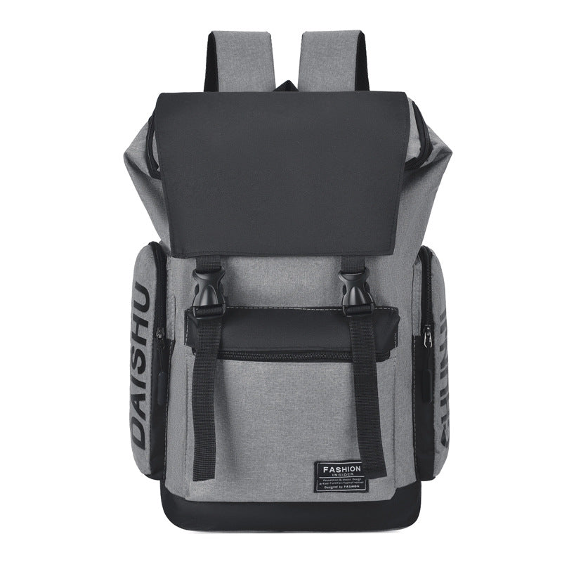 Cross-border  Korean backpack, men's large-capacity outdoor travel backpack, leisure computer, student schoolbag