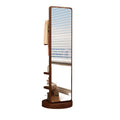 New premium floor-mounted dressing mirror for home bedroom, rotating mobile try-on mirror, multifunctional living room storage coat rack