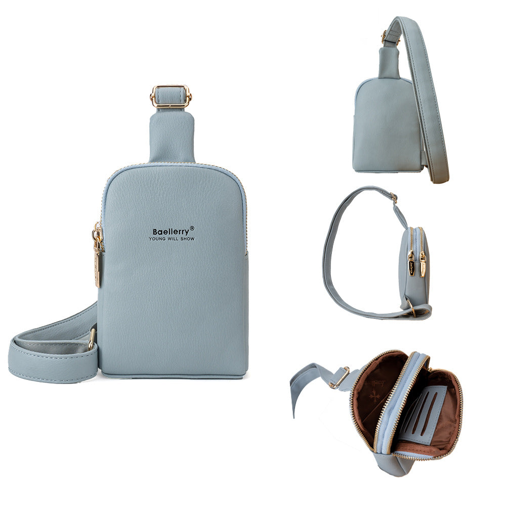 Baellerry new women's large-capacity breast bag  solid color versatile messenger shoulder bag fashionable mobile phone bag