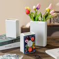ceramic white ceramic book vase flower arrangement ornament book vase creative book-shaped decorative ceramic vase