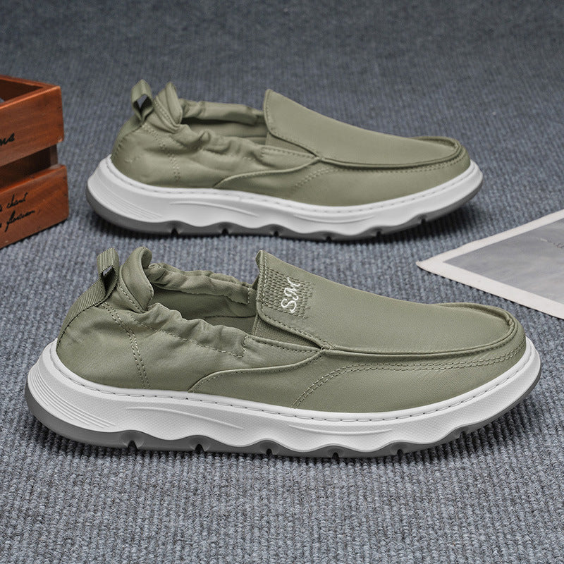 Ice silk canvas men's shoes winternew arrivalpopular lazy one-leg sports casual sneakers old beijing cloth shoes