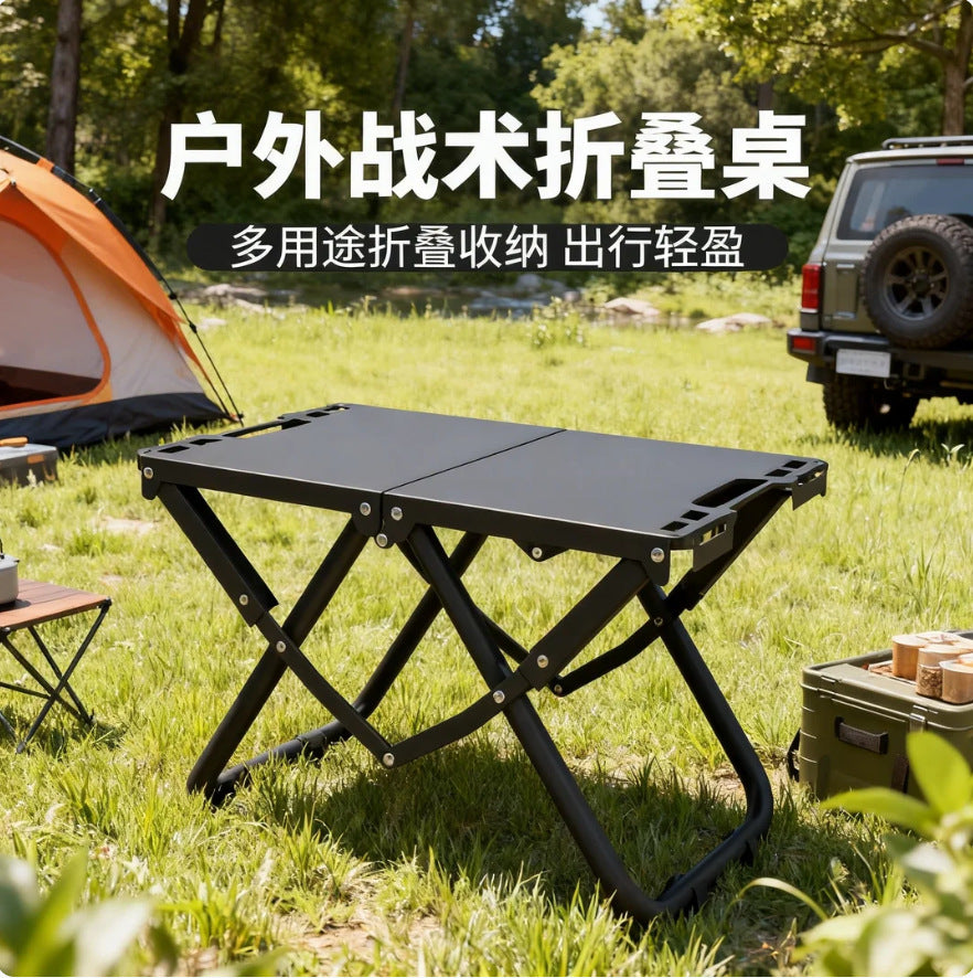 Outdoor folding table multifunctional igt tactical table portable picnic camping table and chair equipment set