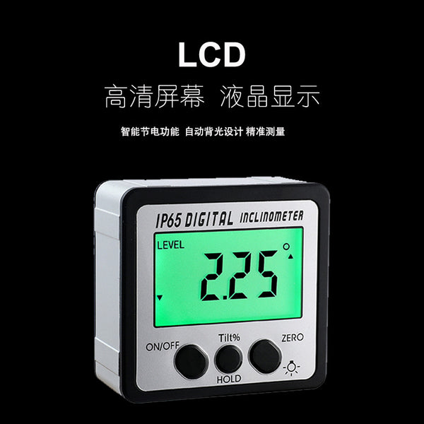 Produced by Jerov, digital inclinometer high-precision angle measuring instrument 4x90 ° with backlight IP65 waterproof model