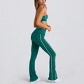 Yoga clothes autumn sling tube top nude bra beautiful back sports intimates running fitness women's bell bottomssuit
