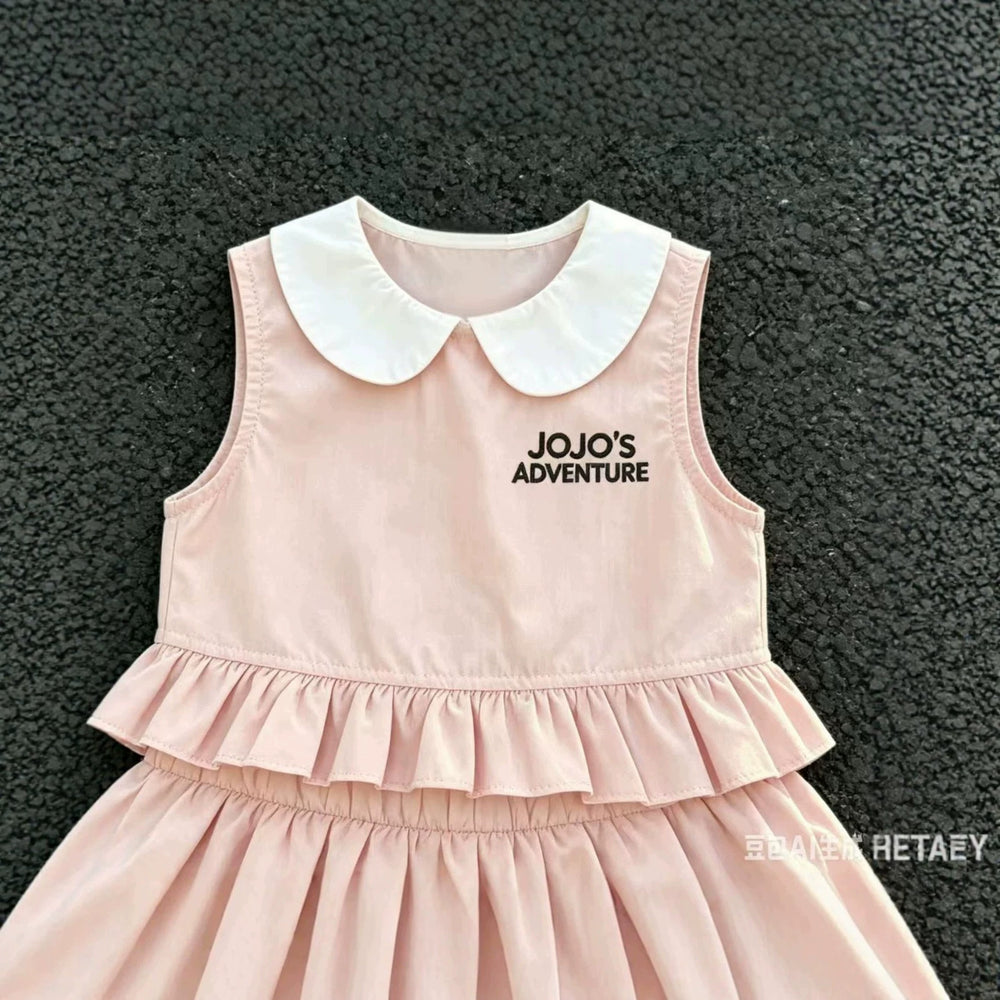 Girls' summer outfit set : new stylish summer clothes for baby girls, lightweight and trendy summer fashion for kids