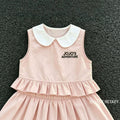 Girls' summer outfit set : new stylish summer clothes for baby girls, lightweight and trendy summer fashion for kids