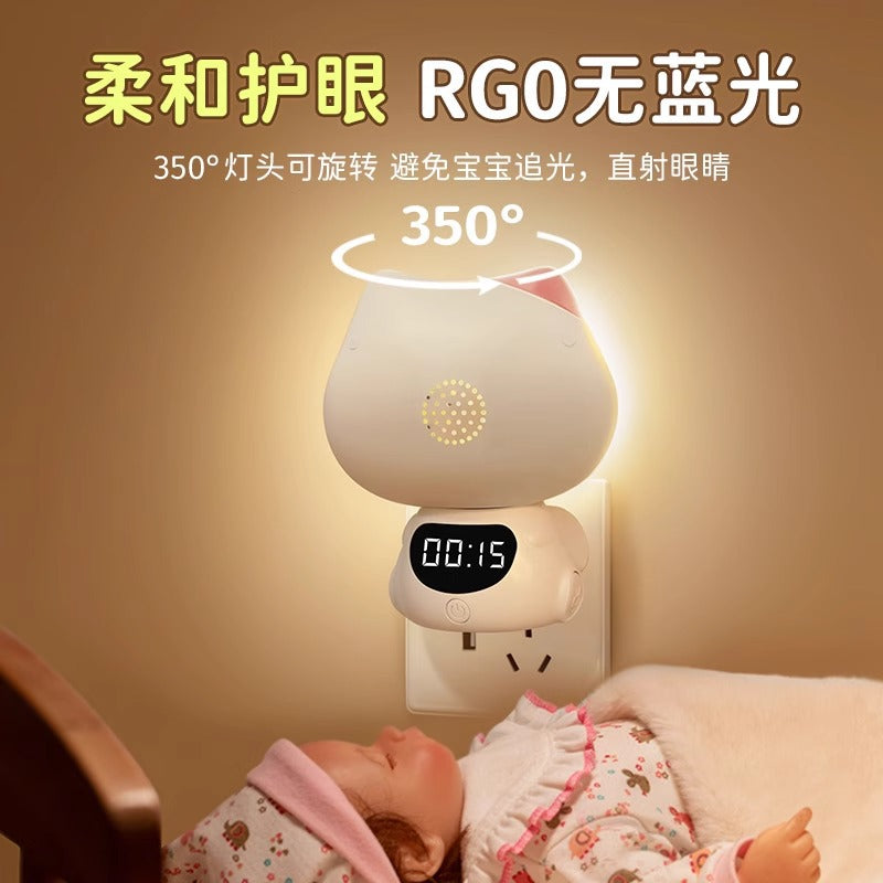 Smart voice control night light - bedside lamp for bedroom, sleep, baby feeding, eye protection, soft light desk lamp for moms and babies