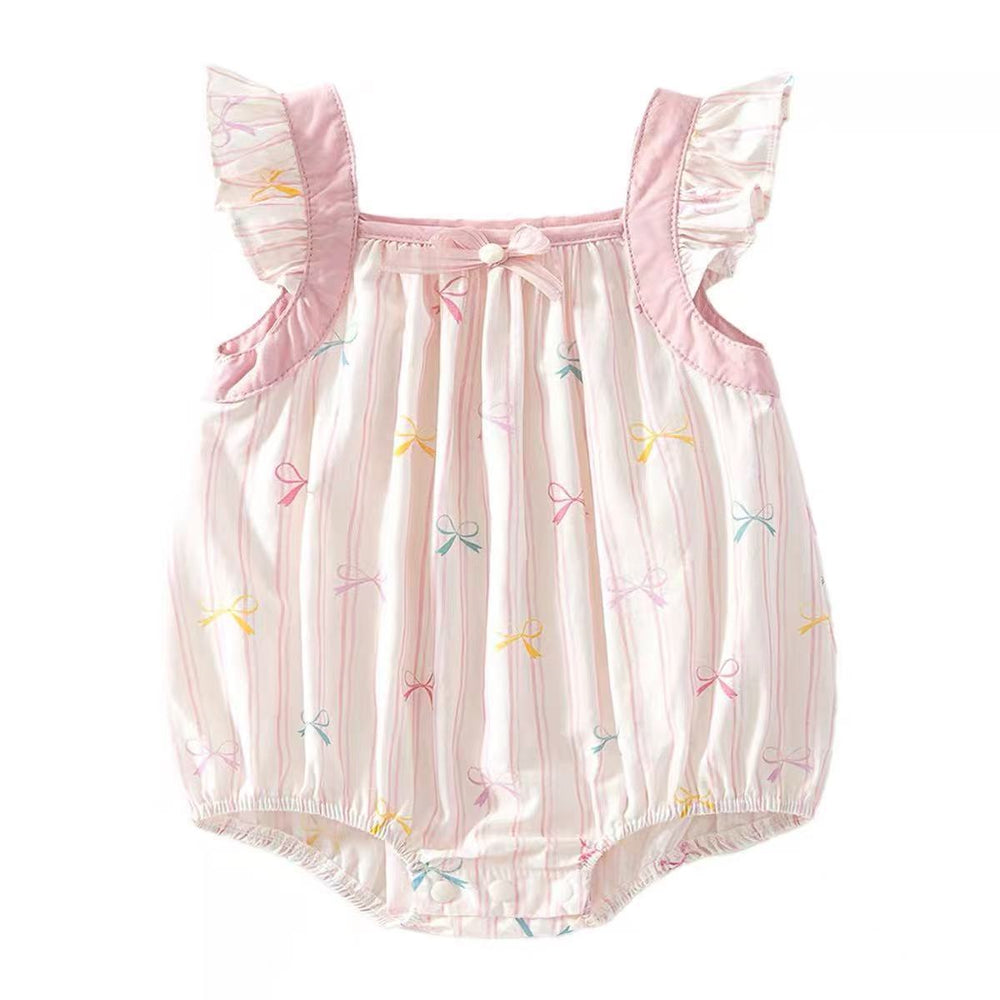 Summernew arrival baby girl cartoon flying sleeve bag butt kids summer dress baby clothes cute summer bag butt clothes summer
