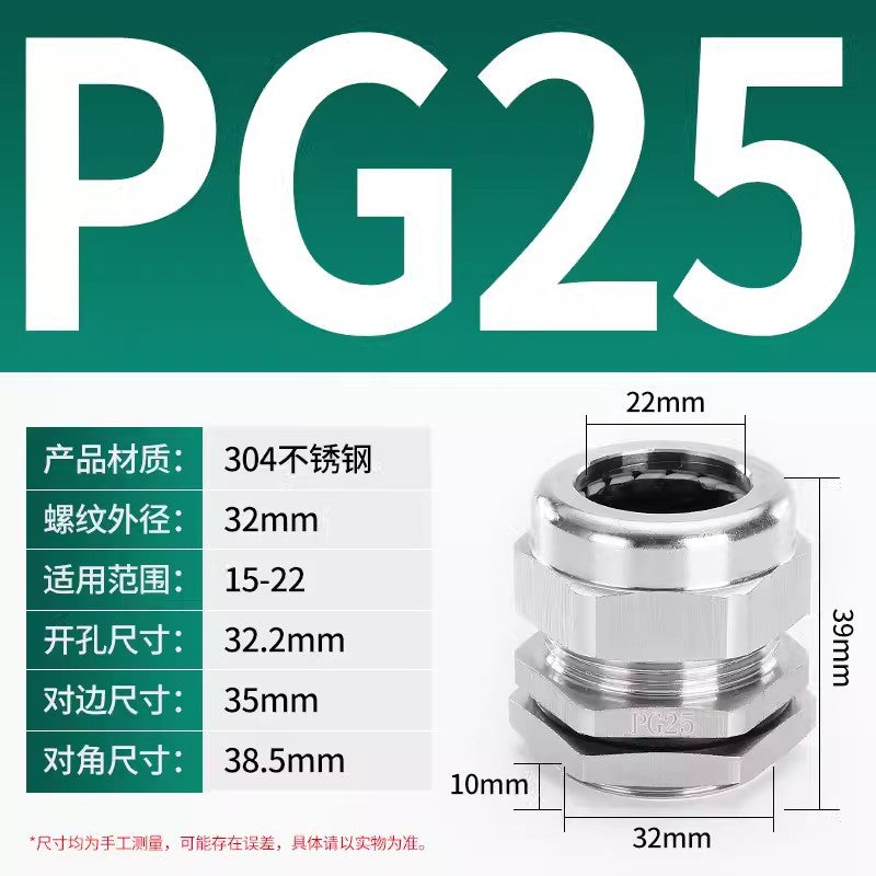 Metal Gegland head Packing box Copper nickel plated cable Waterproof connector Cable gland Guardrail cap Fixed locking head